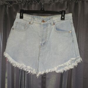 Wild Fable Light Blue Frayed Jean Shorts